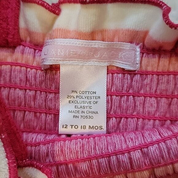 JANIE AND JACK TERRYCLOTH RED STRIPED SWIM COVER-UP DRESS, SIZE 12-18 MONTHS - Picture 3 of 4